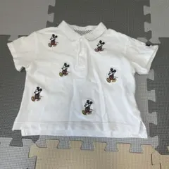 petit main ミッキーマウス ポロシャツ 80センチ　ホワイト