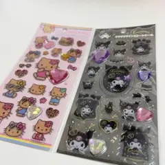 【正規品】キラキララインストーンシール キティ クロミ サンリオ シール