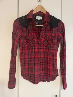 DENIM & SUPPLY レッド・ブラックチェック シャツ XXS