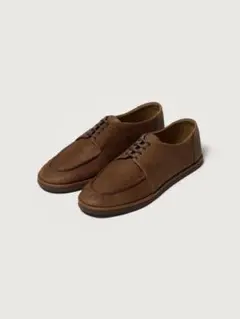 AURALEE HORSEHIDE LEATHER LACE-UP SHOES