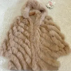 美品✨伊太利屋　毛皮 ロングコート　リバーシブル　フォックスファー　フード　11