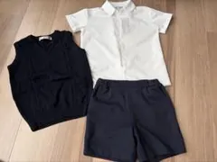 マムエモア 男の子3点セット ベスト ワイシャツ ポンチズボン 小学校受験