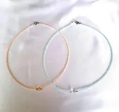 No.169 ビーズネックレス　ハンドメイド　天然石シトリン　天然水晶