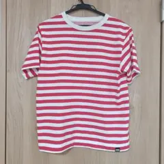 Helly Hansen ピンク×白のストライプ アウトドアTシャツ