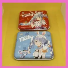 ホロライブ 兎田ぺこら ミルキー 缶 限定 不二家 2点セット まとめ売り