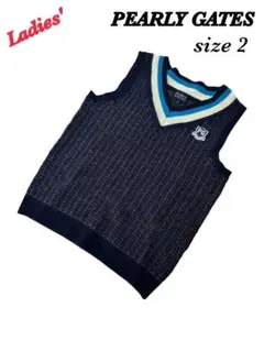PG パーリーゲイツ　ニット　ベスト　レディース2 Lサイズ　ゴルフ