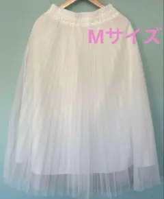 ハニーズ　プリーツスカート　ホワイト白　Mサイズ　春夏　レディース
