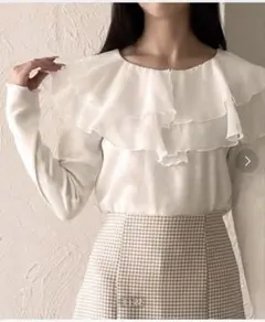 ZOZO購入　shrita シフォンえり長袖カットソー　140