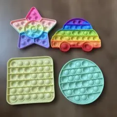 プッシュポップ バブル 4種セット 知育玩具