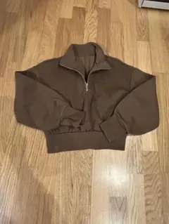 最終処分GU ヘビーウェイト スウェット ショートハーフジップ プルオーバー