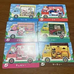 とび森　アミーボ　サンリオ　6枚セット　amiibo とびだせどうぶつの森