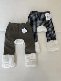 冬用ベビー ボトムス 80cm 2点セット