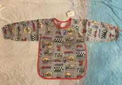 新品　Cath Kids キャスキッズ　まえかけ　エプロン　車柄　双子