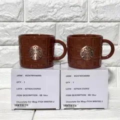 スタバ　バレンタイン2024 マグカップ　チョコレート　ペアセット