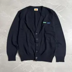 90s カーディガン　USA製　アクリル　ダークネイビー　Lサイズ