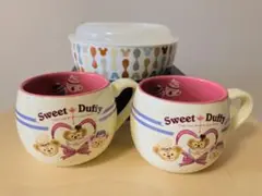 ディズニー　スウィートダッフィー　カップ　ランチパック　セット
