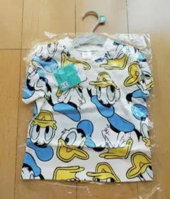 95サイズ バースデイ ドナルド Tシャツ 総柄 ドナパル 半袖 ディズニー