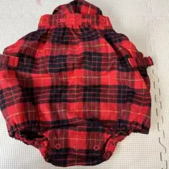 激レア　ミキハウス　チエコサク　ダルマオール　ギンガムチェック　サイズ85