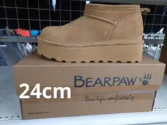 新品【24cm】 BEARPAW 厚底ムートンブーツ 3051W アイスコーヒー