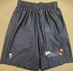 PEANUTS バスケットボールパンツ(ブラック)XS寸