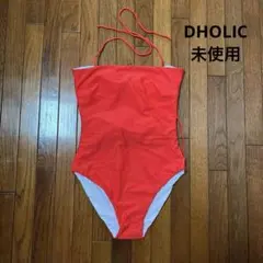 水着　ワンピース　バックリボン　赤　試着のみ