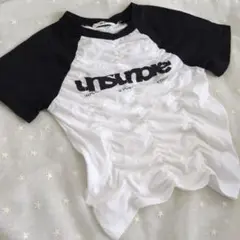 WEGO ギャザー入り半袖Tシャツ チビT