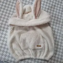 futafuta ウサギ耳フリースベビーベスト 80