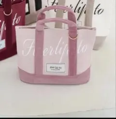 herlipto HLT canvas mini tote pink トート - メルカリ