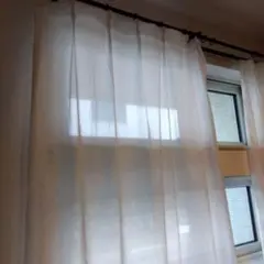 ドット柄 レースカーテン2枚セット（横105✕長181cm）