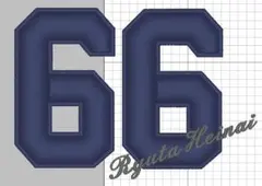 こりころ様専用　読売ジャイアンツ応援ワッペン　　66＋フルネーム　　紺