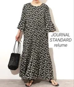 【美品】JOURNAL STANDARD relumeプリーツフラワーワンピース