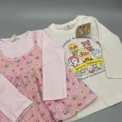女の子　長袖　トップス　カットソー　チュニック　アンパンマン　ドキンちゃん　95