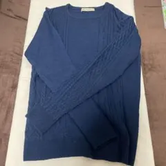 Journal Standard ネイビー ケーブル編みニット