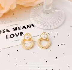 ♥️まとめ買い歓迎♥️ゴールド　おしゃれ　真珠　レディース 　ピアス　パール