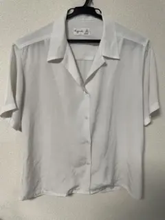 agnès b. アニエスベー　パリ　ホワイト 半袖シャツ　ブラウス