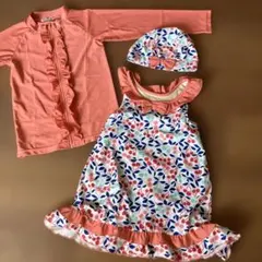 女の子用水着セット フリル・花柄