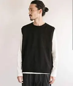 URBAN RESEARCH コットンニットベスト メンズMサイズ 黒