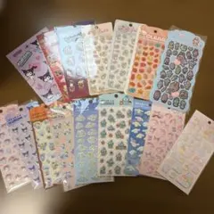 ダイソー　サンリオ　ぷくっとシール　他シールまとめ売り　16枚