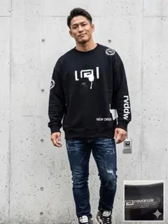 reversal ブラック クルーネックスウェットのサムネイル