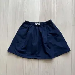 【美品】エニィファム　スカート　リバーシブル　ネイビー　チェック　110cm
