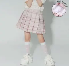 【試着のみ】urban cherryインナーパンツ付プリーツスカート ピンクのサムネイル
