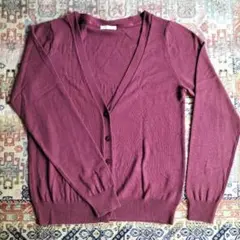【GU】UVカーディガン　Mサイズ　エンジ色　ワインレッド