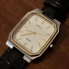 稼働　電池新品　seiko dolce レクタンギュラー　タンク　ヴィンテージのサムネイル