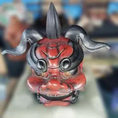 BK563 獅子頭一対 雄雌セット 獅子頭 木彫 獅子舞 縁起物 祭り - メルカリ