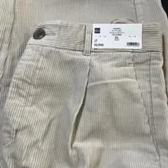 GU コーデュロイバレルレッグパンツ XL ベージュ　丈短め