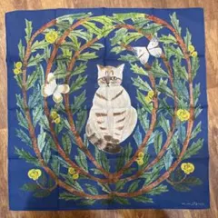 松尾みゆき　 コットンハンカチ　Butterfly cat 新品のサムネイル