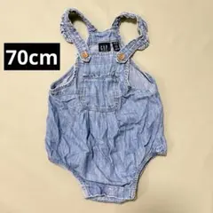 GAP ベビー デニムロンパース 6-12ヶ月