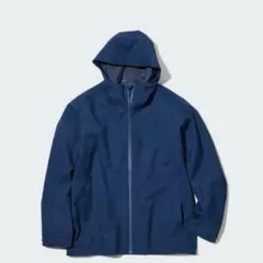 【新品】UNIQLO ブロックテックパーカ/3Dカット　69ブルー　Lサイズ