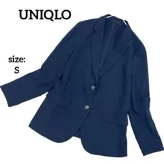 ユニクロ テーラードジャケット オフィスカジュアル シングル ネイビー 春夏
