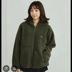 Lee フード付きボアジャケット S ブラック